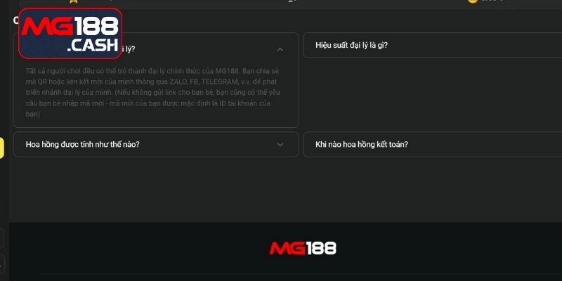 Hướng dẫn chi tiết các nội dung đăng ký đại lý Mg188